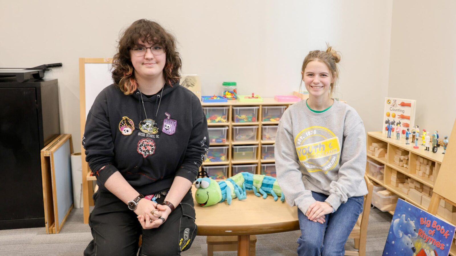 Elle Hill (left) and Breyana Harris are two of the students in VPCC's Early Childhood Education program.