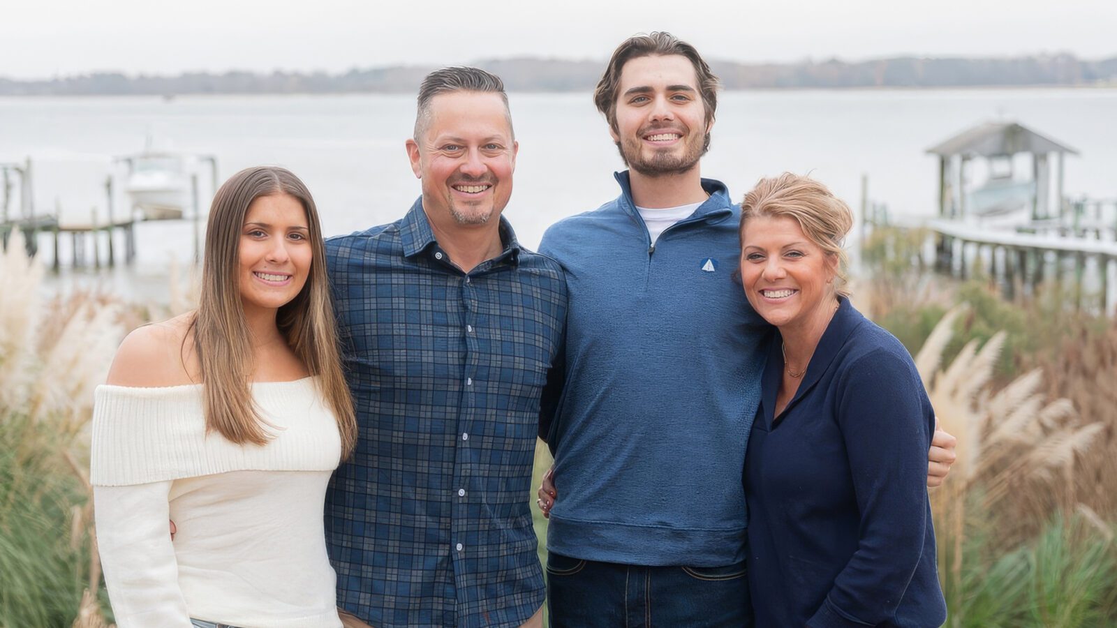 The Gregory family (from left): Riley, Andrew, Gavin and Kim.