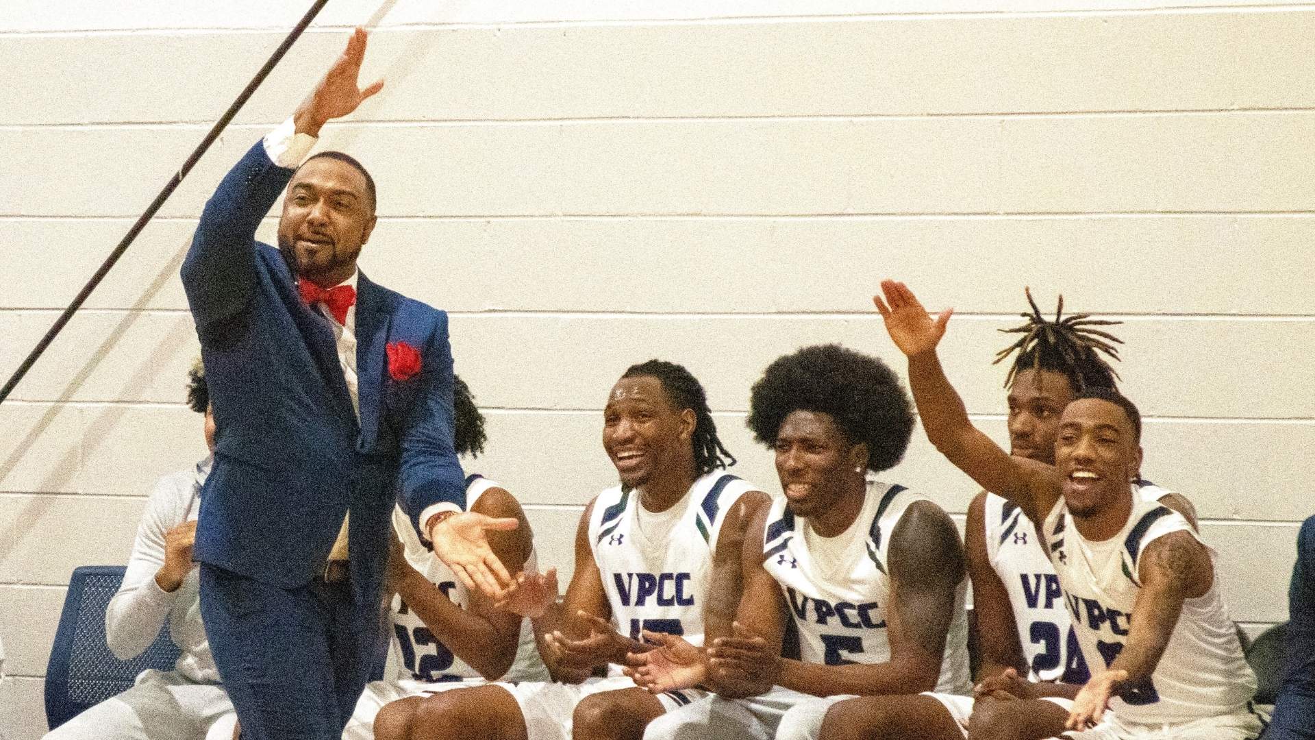 Coach Chris Moore, shown earlier in the season, took the Gators to the Northeast, where they went 2-1.