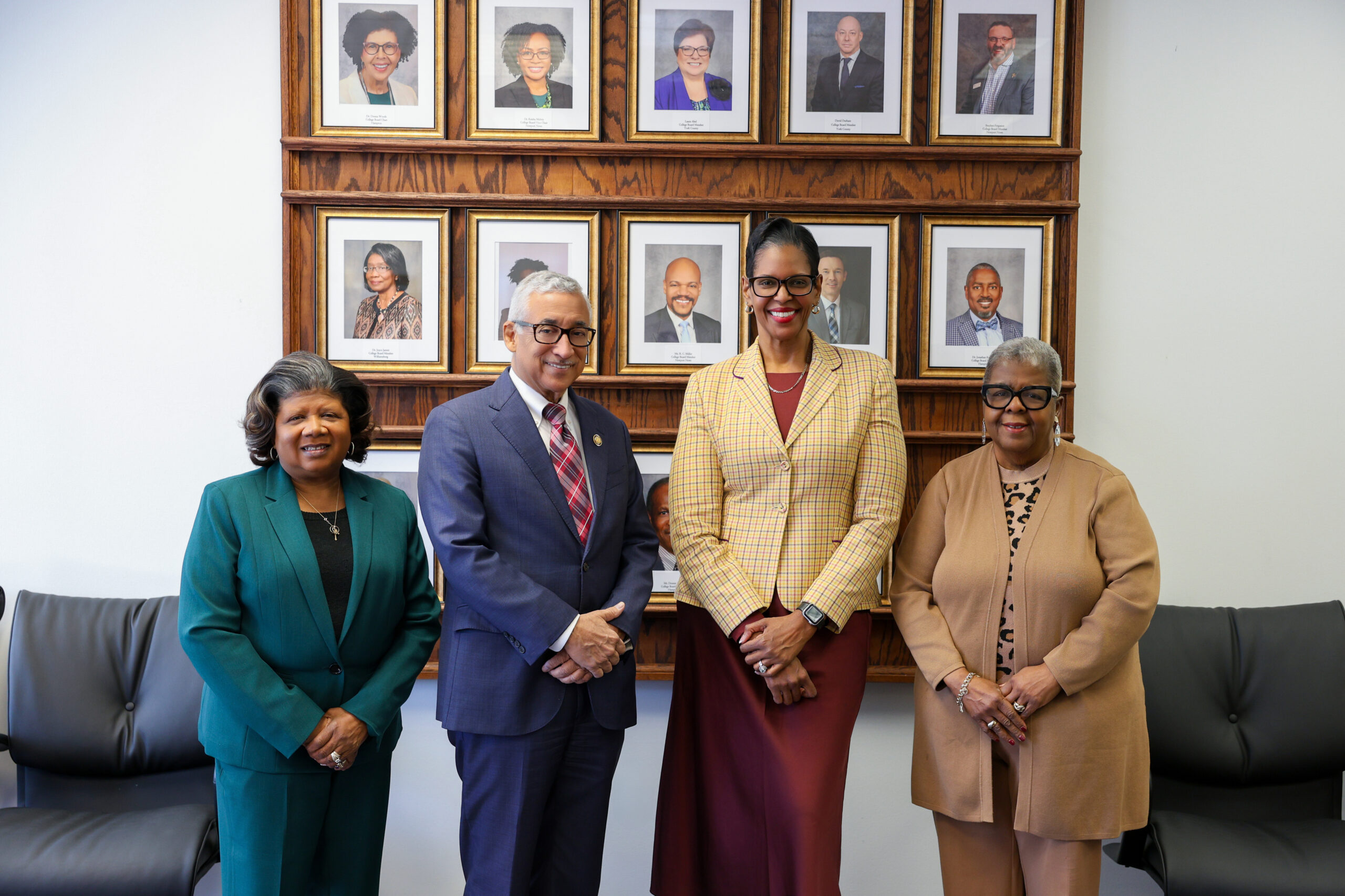 VPCC President Dr. Towuanna Porter Brannon (second from right) is thankful for Congressman Bobby Scott's efforts to secure a grant for VPCC.