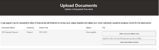 SPF add or replace document screen shot