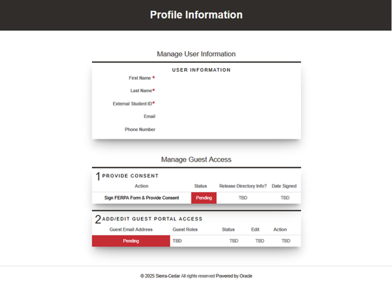 SPF Profile information screen shot 2