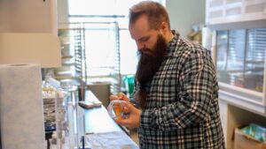 Kyle Crock is at home at VPCC, in the lab at VIMS and when he's out on the ocean.