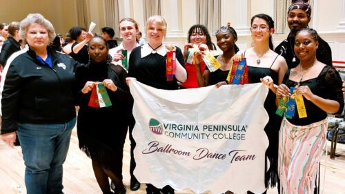 Pictured, from left, are Pam Roberts (adviser and assistant coach), Christina Ortiz (co-captain), Cardmon Sixbey, Sarah Fank, Angilique Wade, Leah Norman, Salomae Suarez, J.D. Ellis (assistant coach), and Tori Feliciano (co-captain).