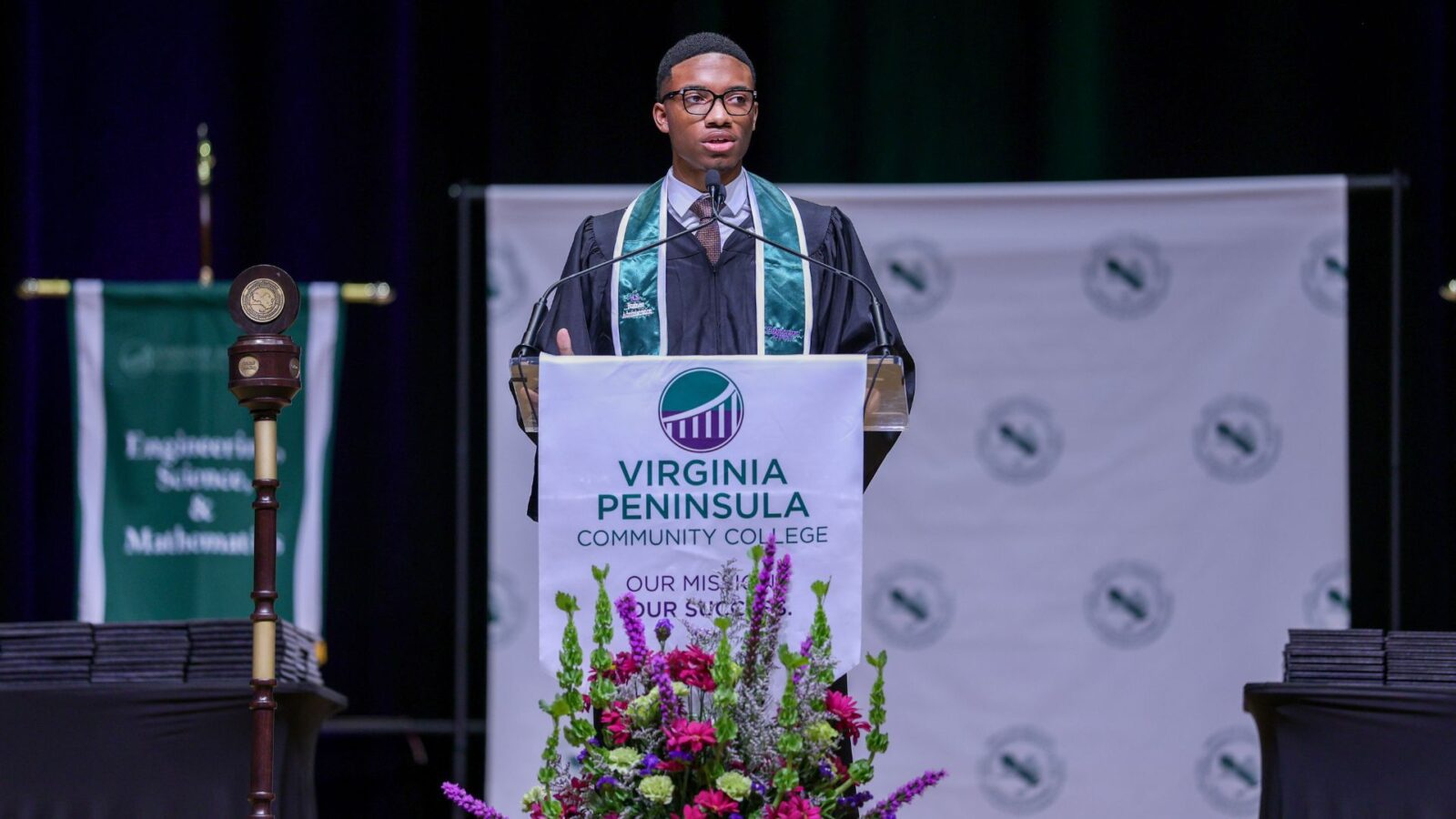 Student Cameran Drew was the speaker at VPCC's commencement May 14.