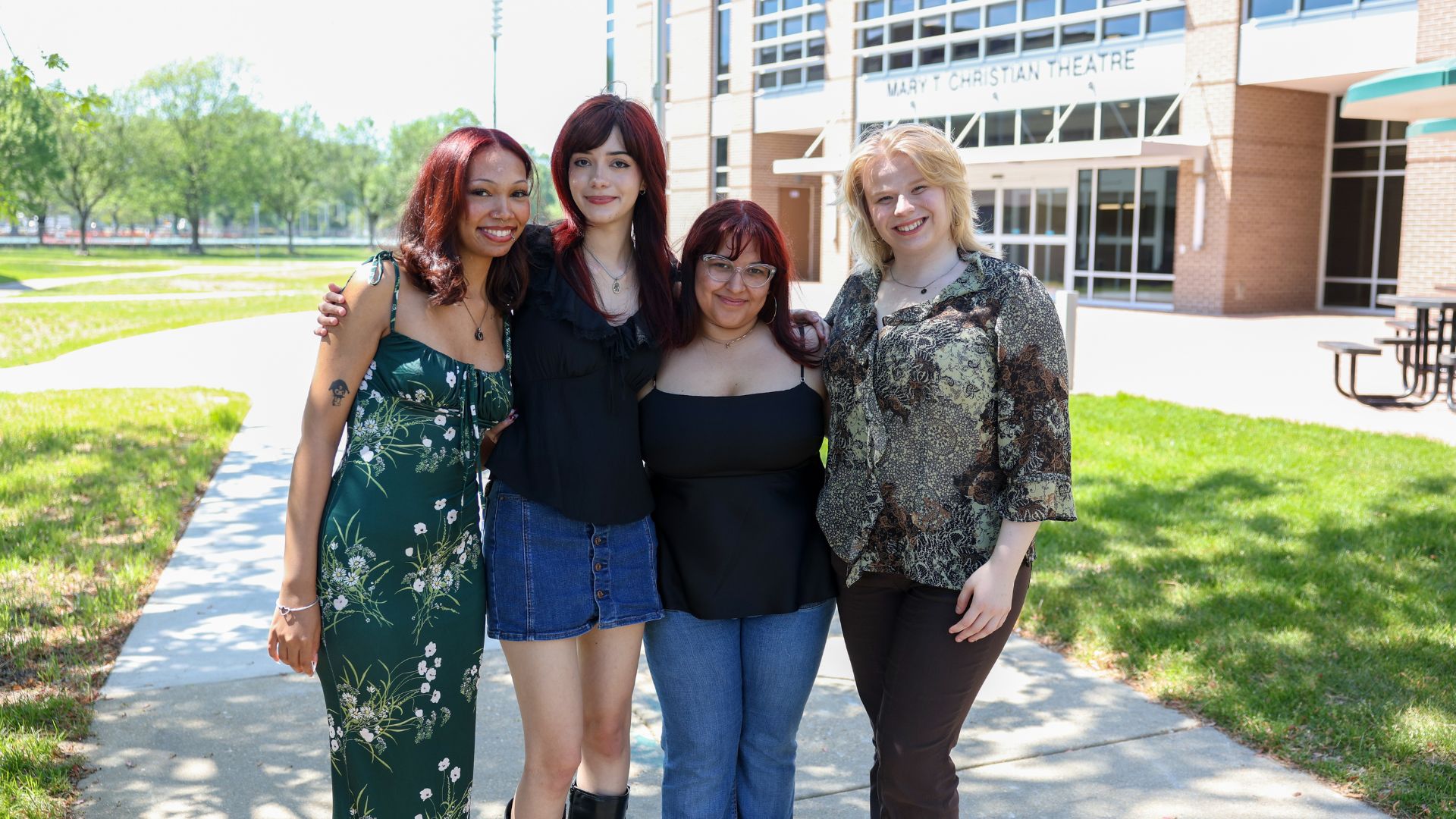 Excited about becoming roommates, Sofia Seely, Racquel Daniels, Camila Sanchez-Ramos and Sarah Fank, are transferring to VCU to continue their art-related studies.