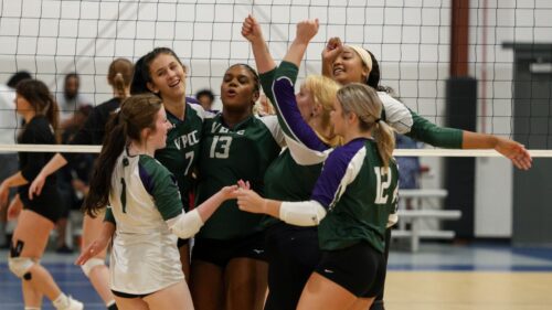 Volleyball Earns First Win of Season VPCC volleyball players had a lot to celebrate in their home-opener.